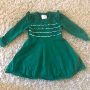 Hannah Andersson emerald green dress size 90